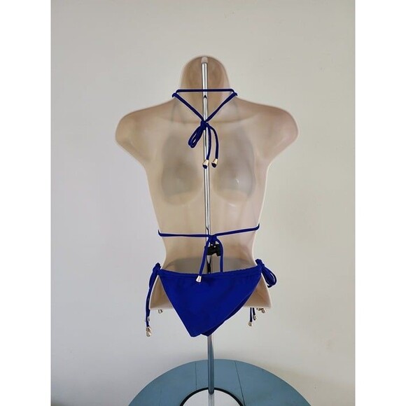 Women's Blue Two-Piece Swimsuit Size: Large - Picture 4 of 5